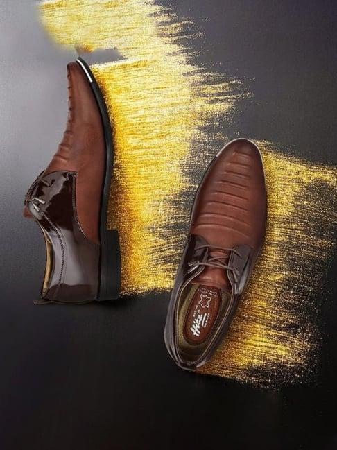 hitz men's brown derby shoes