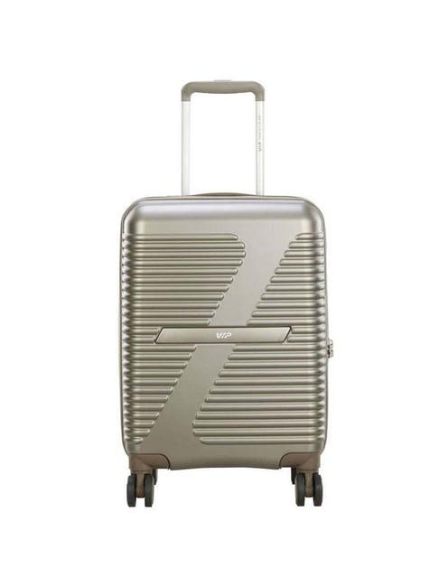 vip havelock grey striped hard cabin trolley bag - 38 cm