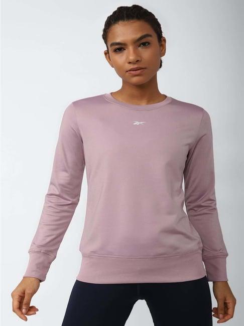 reebok lilac regular fit sweatshirt