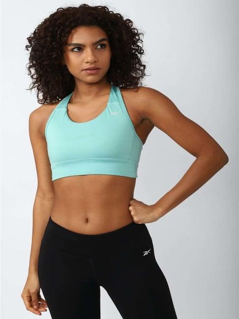 reebok blue plain sports bra