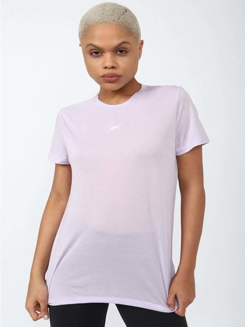 reebok lilac regular fit t-shirt