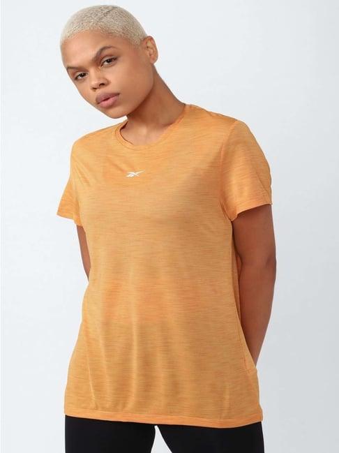 reebok peach regular fit t-shirt