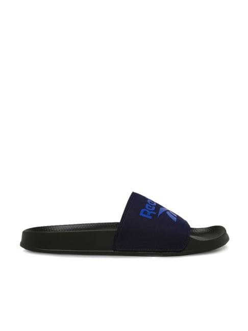 reebok men's swim fulgere navy slides