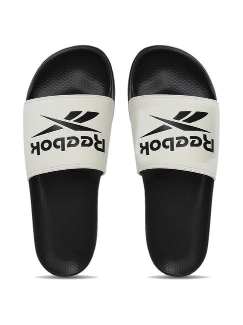 reebok men's fulgere white slides