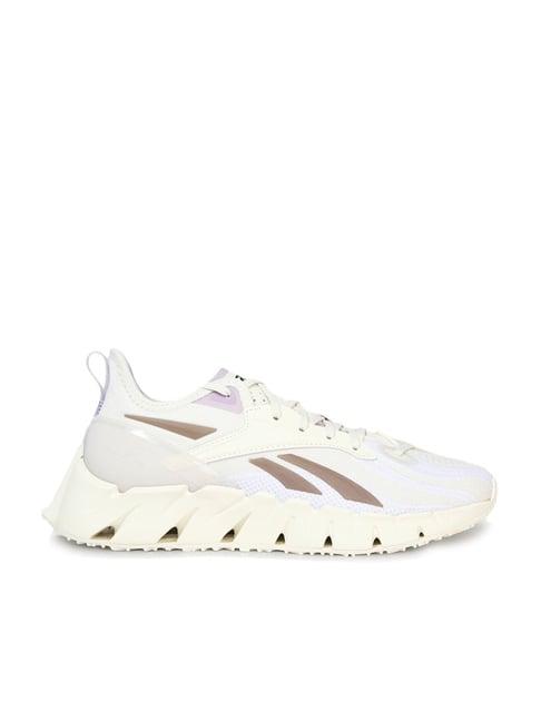 reebok women's zig kinetica 3 off white running shoes