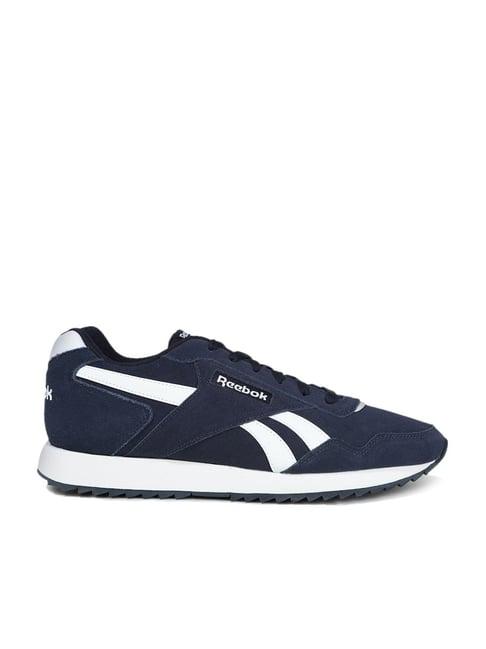 reebok men's glide ripple navy casual sneakers