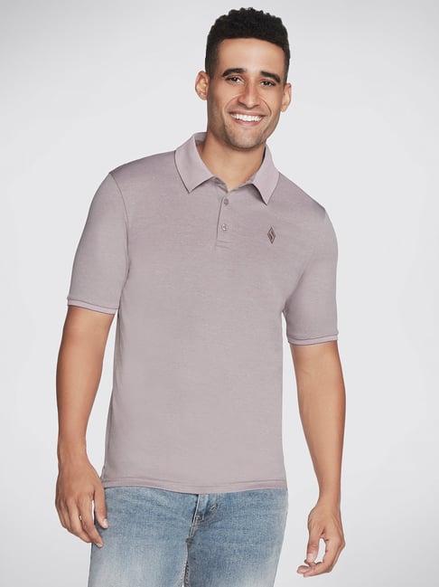 skechers light brown regular fit polo t-shirt