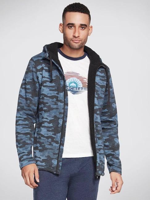 skechers blue comfort fit jacket