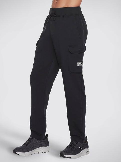 skechers black comfort fit cargo trackpants