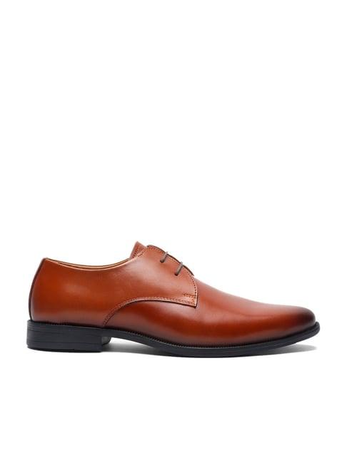 teakwood leathers men's brown derby shoes