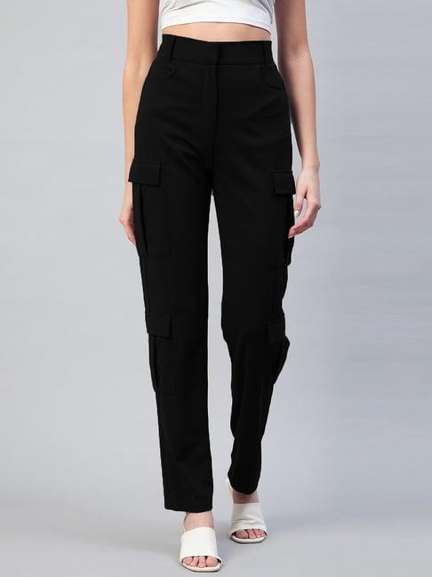 rare black high rise trousers