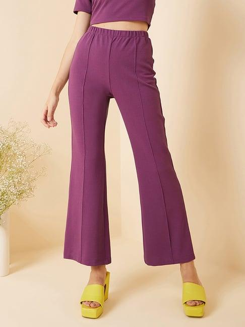 rare purple high rise pants