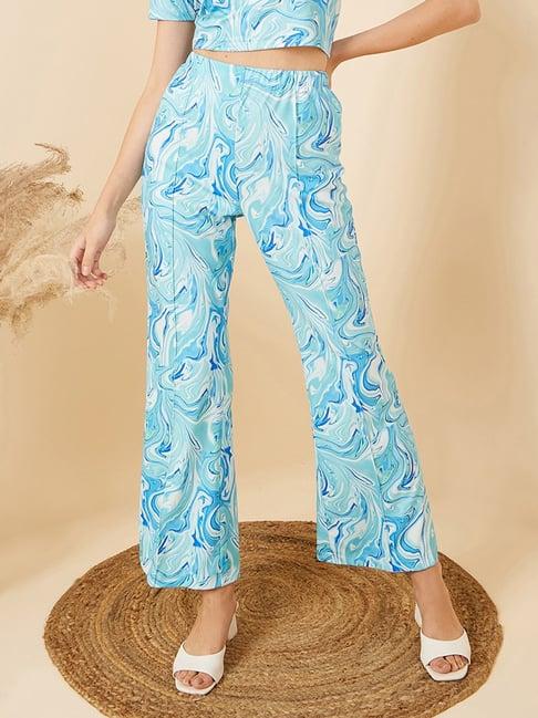 rare blue printed pants