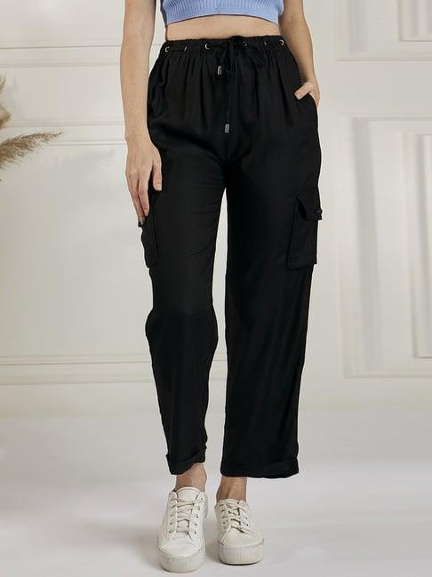 marie claire black high rise pants