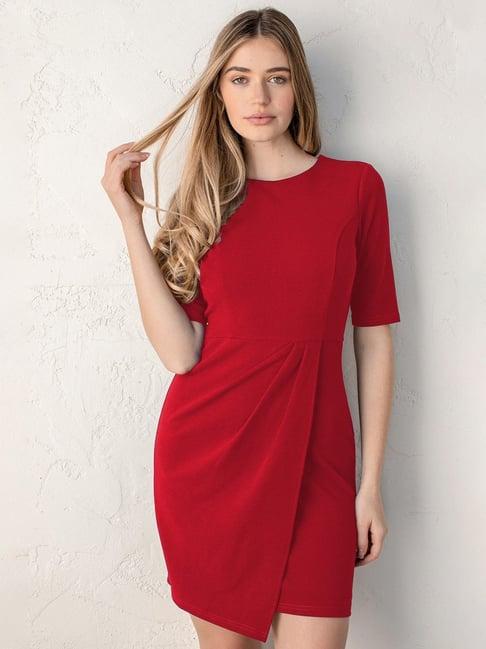 carlton london red shift dress