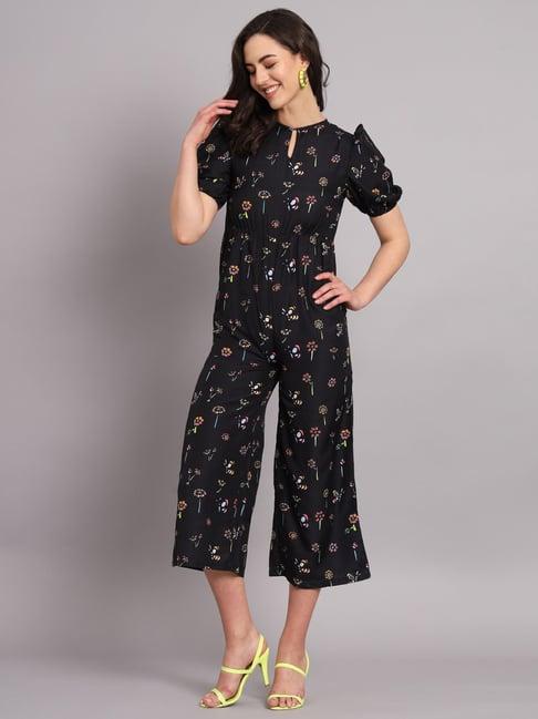 the dry state black floral print jumpsuit