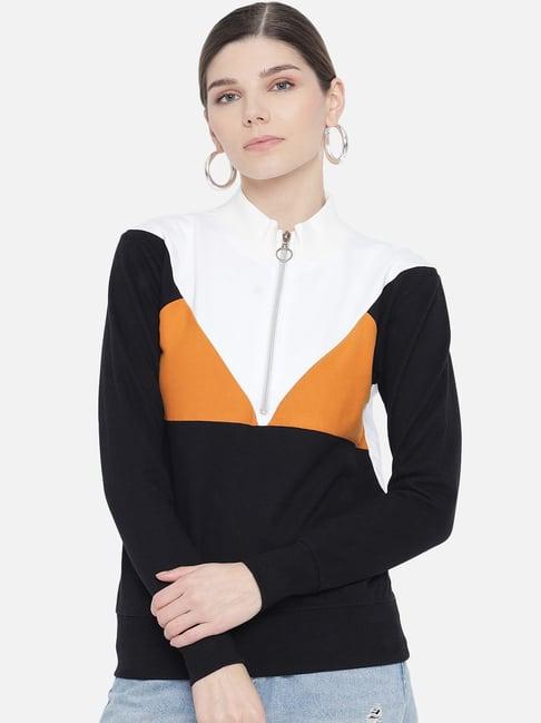 the dry state black & white color-block sweatshirt