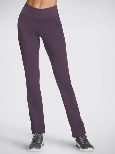 skechers purple mid rise track pants