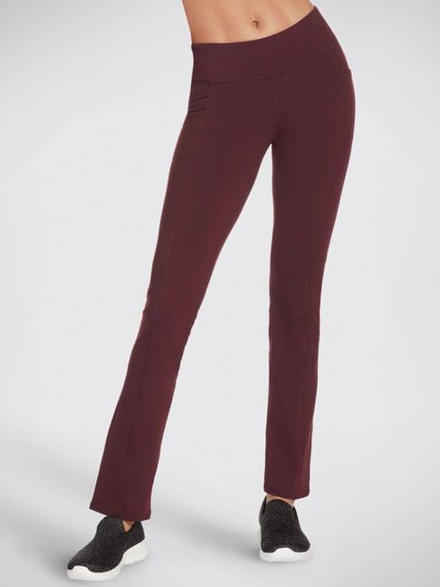 skechers maroon mid rise track pants