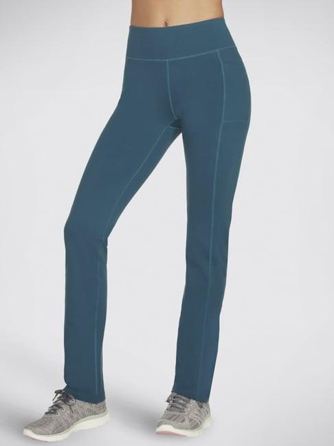 skechers teal green high rise track pants