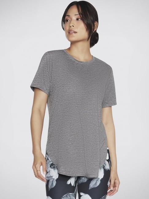 skechers grey regular fit sports t-shirt