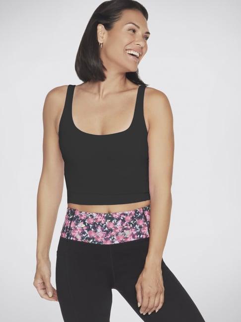 skechers black lightly padded sports bra