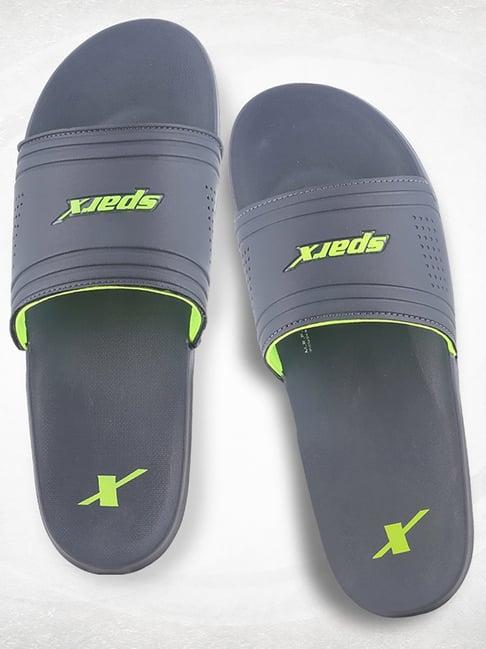 sparx men's grey slides