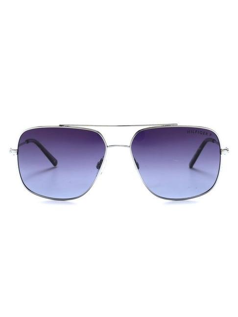 tommy hilfiger blue square sunglasses for men