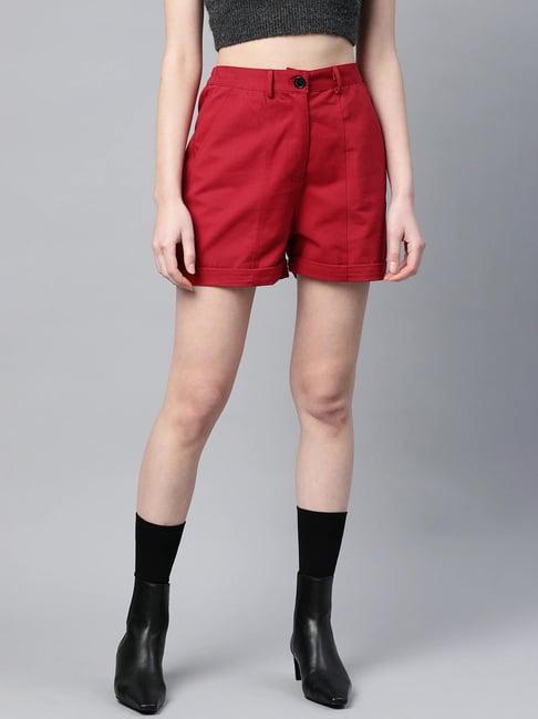 popnetic red shorts