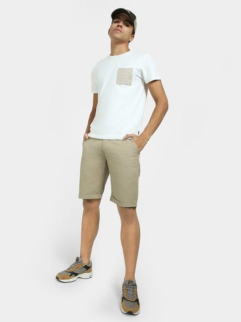 jack & jones khaki regular fit chino shorts