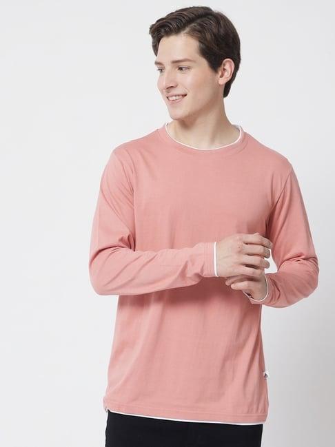 the dry state pink cotton slim fit t-shirt