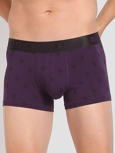 u.s. polo assn. purple printed trunks