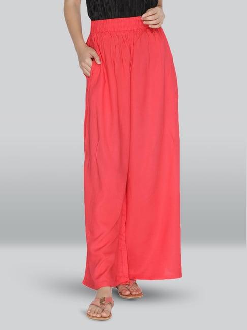 lyra coral elasticated full length palazzos