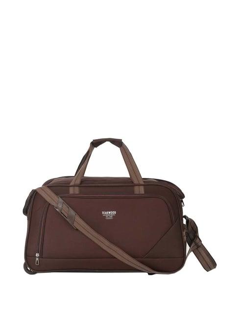 teakwood leathers brown medium duffle bag