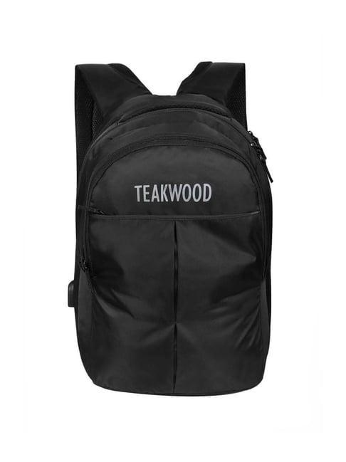 teakwood leathers 24 ltrs black medium backpack