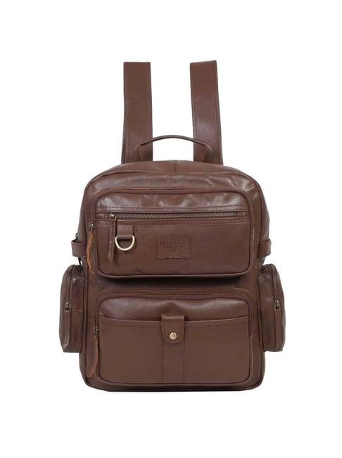 teakwood leathers 24 ltrs brown leather medium backpack