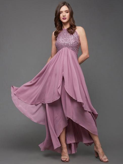 miss chase purple embellished maxi dress