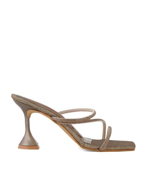 scentra women's rose gold casual stilettos