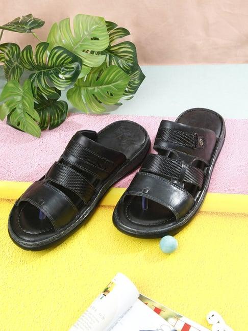 id men's black thong sandals