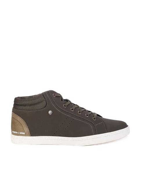 north star by bata men's olive casual sneakers