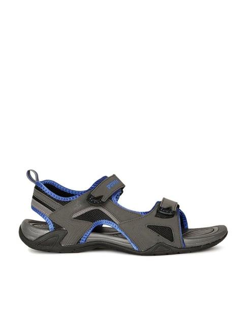 power by bata men's grey floater sandals