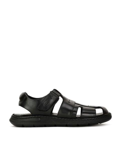 scholl by bata men's black fisherman sandals