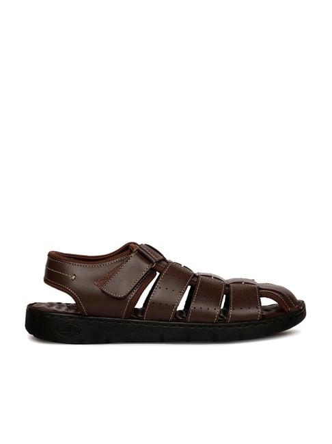 scholl by bata men's brown fisherman sandals