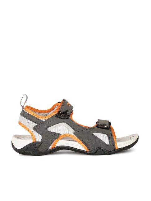 power by bata men's grey floater sandals