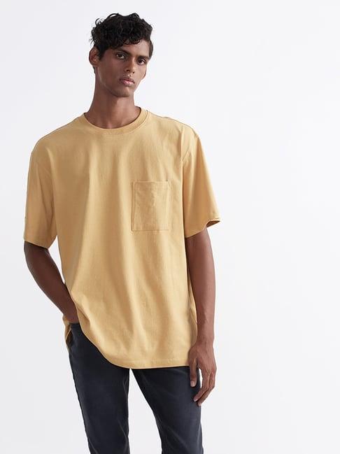 nuon by westside plain yellow t-shirt