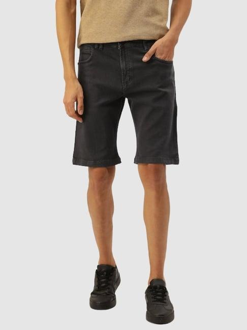 ivoc black slim fit shorts