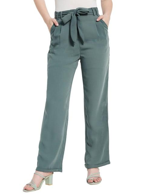 mettle green cotton trousers