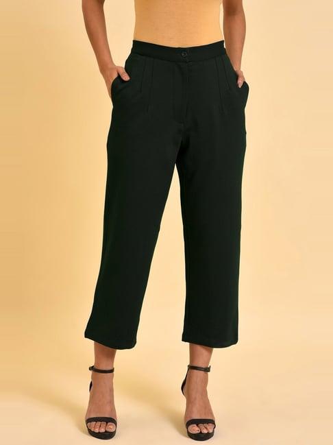 w green high rise trousers