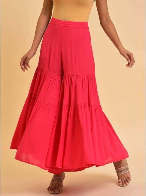 w pink loose fit sharara