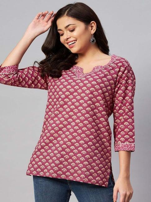 miravan pink cotton printed tunic